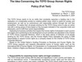 The Idea Concerning the TOTO Group Human Rights Policy (Full Text) The...