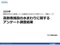 高齢者施設の水まわりに関するアンケート調査結果