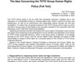 The Idea Concerning the TOTO Group Human Rights Policy (Full Text)