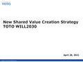 New Shared Value Creation Strategy TOTO WILL2030