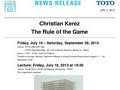 Christian Kerez The Rule of the Game